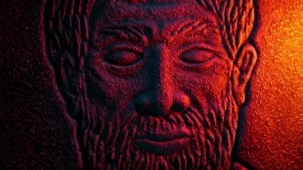 Ancient Roman Man Generic Historical Figure In Firelight