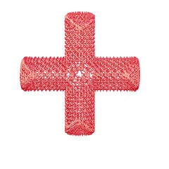 Symbol made of pink dollar signs © oleg