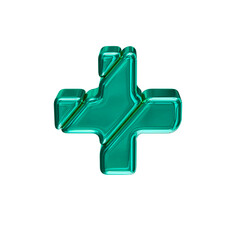 Turquoise block symbol