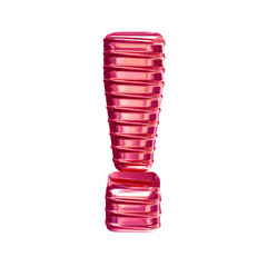 Pink symbol with ribbed horizontal