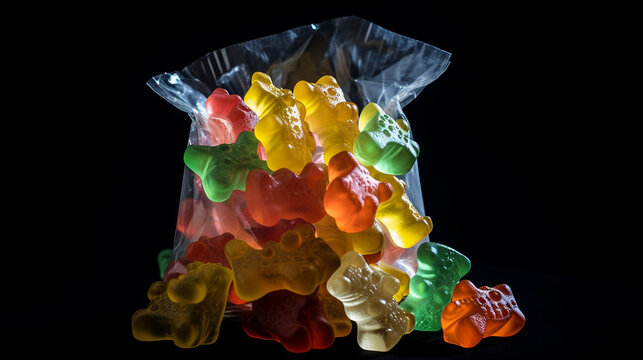 Baby Gummy bear candy jelly pictures AI Generated image