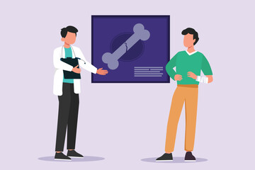 Medical examination at clinic. Medical concept. Colored flat vector illustration isolated.