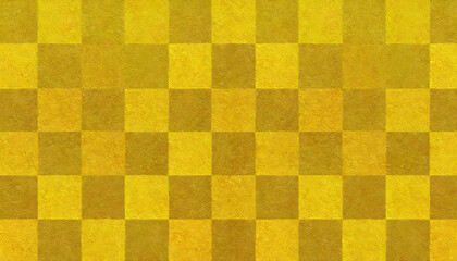 Luxurious gold checkered background. Checkered pattern image material with a Japanese feel.
