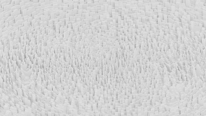 White abstract background with chaotic geometric shapes 3d render Creative background design
