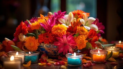 Obraz na płótnie Canvas Diwali Flower Decorations