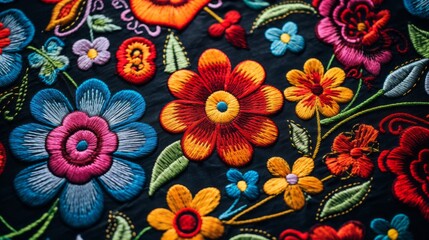 Fototapeta na wymiar Denim with Embroidery