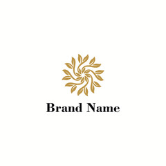Luxury Ornament Leaf Design Logo