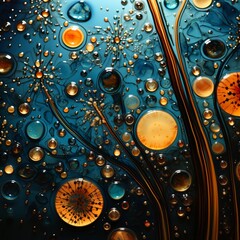 Beautiful dark surrealism fused glass painting Ai generated art