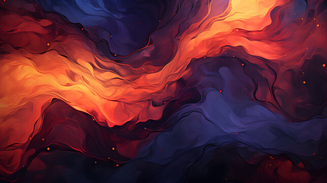 intense emotion and depth of abstract fluid art