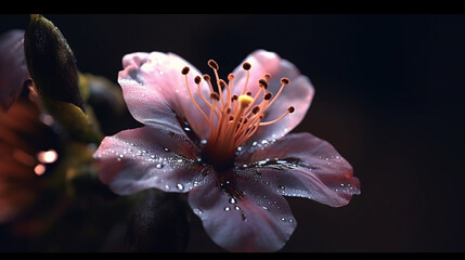 Obraz na płótnie Canvas Beautiful flowers plant Macro photography bliss wallpaper picture AI generated art