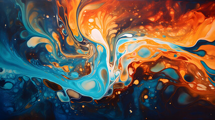 beauty of intense abstract fluid art