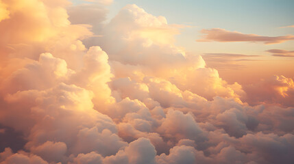 minimalistic gold clouds