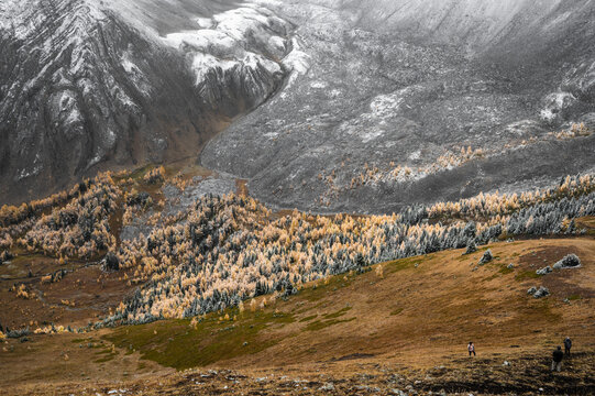Autumn hike in Canadian Rockies