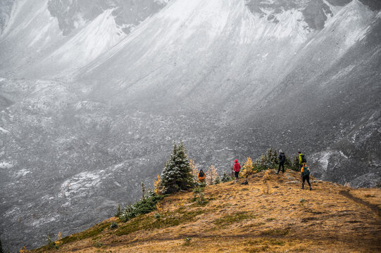 Autumn hike in Canadian Rockies