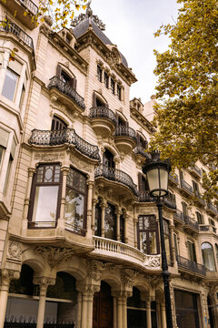 Architectural Details of One of the major avenues in Barcelona Passage de Gracia
