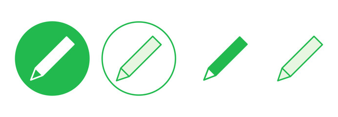 Pencil icon set. pen symbol. edit icon vector