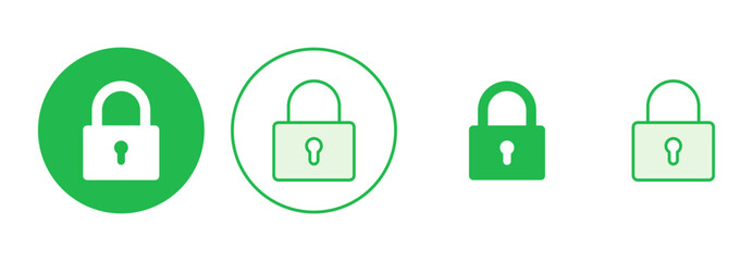 Lock icon set. Padlock icon vector. Encryption icon. Security symbol