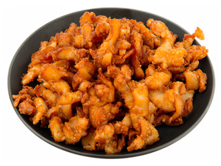 crispy fried squid in plate