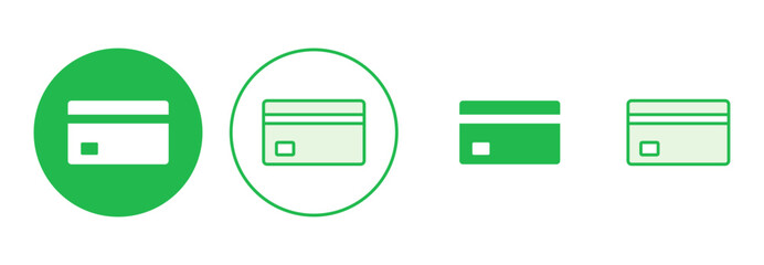 Obraz premium Credit card icon set. Credit card payment icon vector