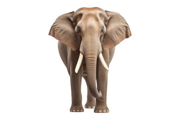 Obraz premium Elephant standing - Thailand. Full-length image of an Asian elephant standing on transparent background