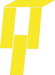 yellow measure isolated