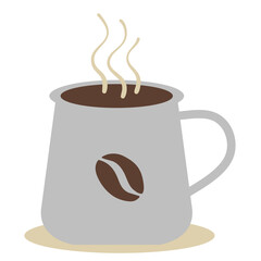 Hot Coffee Mug Vector Illustration