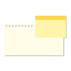 set of different note papers