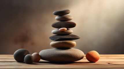 Spa wellness stack of stones, massage relaxation