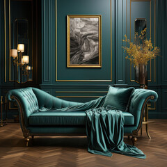  Glossy jade satin a fainting couch art gallery ambia
