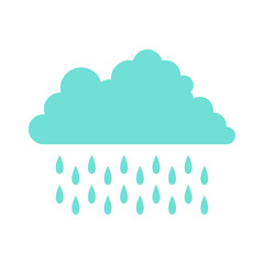 Blue Cloud Rainly Vector Illustration 