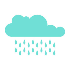 Blue Cloud Rainly Vector Illustration 
