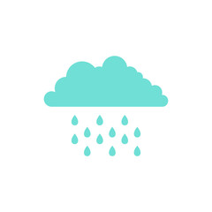 Blue Cloud Rainly Vector Illustration 