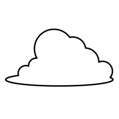 Fototapeta premium Cloud Lines Vector Icon Illustration