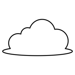 Cloud Lines Vector Icon Illustration
