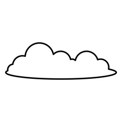 Fototapeta premium Cloud Lines Vector Icon Illustration