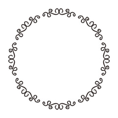 Mandala Frame Border Black Vector Illustration 