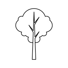 Tree Lines Icon Vector Illustration 