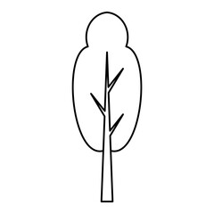 Tree Lines Icon Vector Illustration 