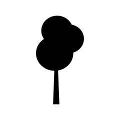 tree simple silhouettes Icon Vector Illustration