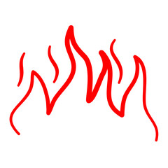 Fire and flames outline icon vector illustration