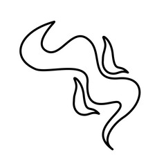 Smoke Smell Lines Icon Vector Illustation 