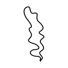 Smoke Smell Lines Icon Vector Illustation 