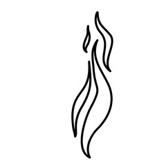 Smoke Smell Lines Icon Vector Illustation 