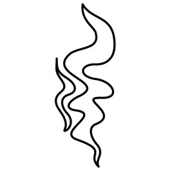 Smoke Smell Lines Icon Vector Illustation 