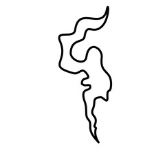 Smoke Smell Lines Icon Vector Illustation 