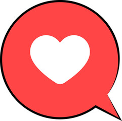 A red circled text box with heart-shaped text in the middle