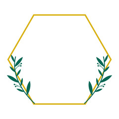 Frame Border with Leaf Elegant Vector Design 