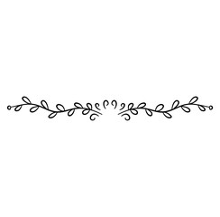 Fototapeta premium Divider Floral Vector Illustration Transparant Background 