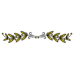 Divider Floral Vector Illustration Transparant Background 