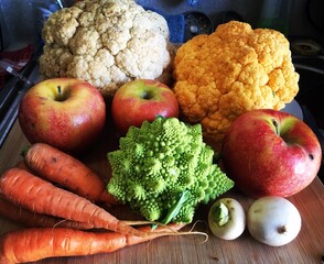fresh vegetables and fruits